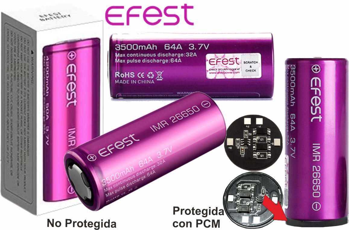 Bateria Efest IMR26650 3500mAh-30A